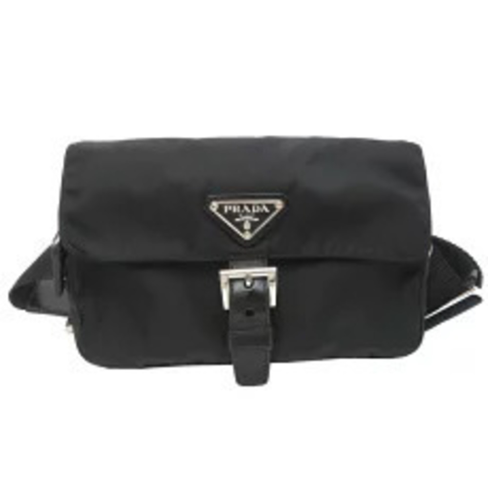 Prada Tessuto belt bag signature black buckle